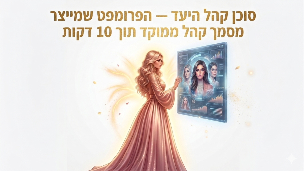 סוכן קהל היעד — הפרומפט שמייצר מסמך קהל יעד מדויק תוך 10 דקות